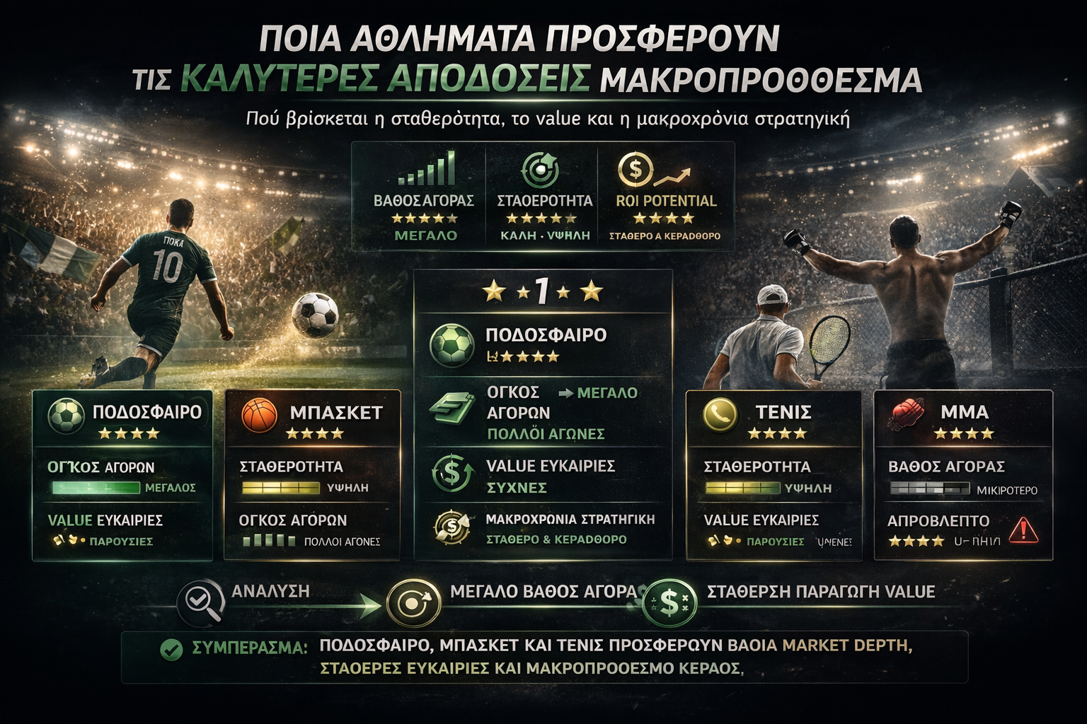 Ποια αθλήματα προσφέρουν τις καλύτερες αποδόσεις μακροπρόθεσμα